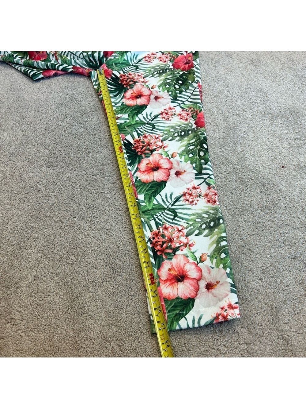 Sacoor Brothers pink green floral flower tropical ankle pants Sz 38 NWT - Picture 11 of 12